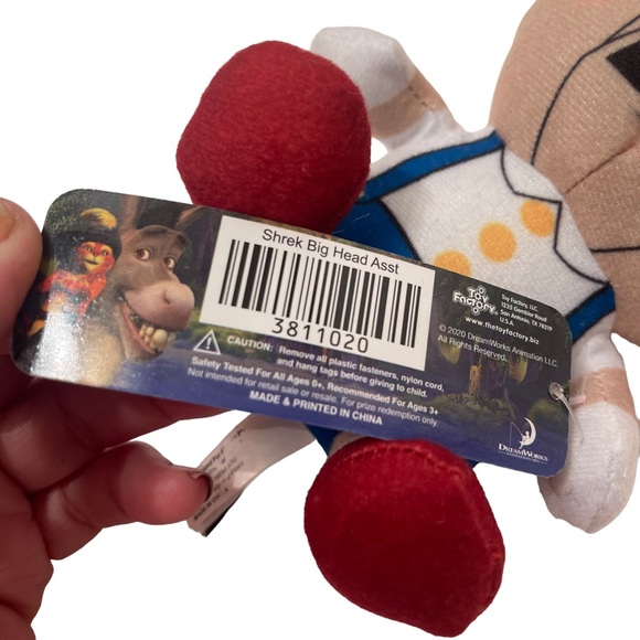 Pinocchio DreamWorks Shrek Big Head Plushie NWT - Picture 4 of 5